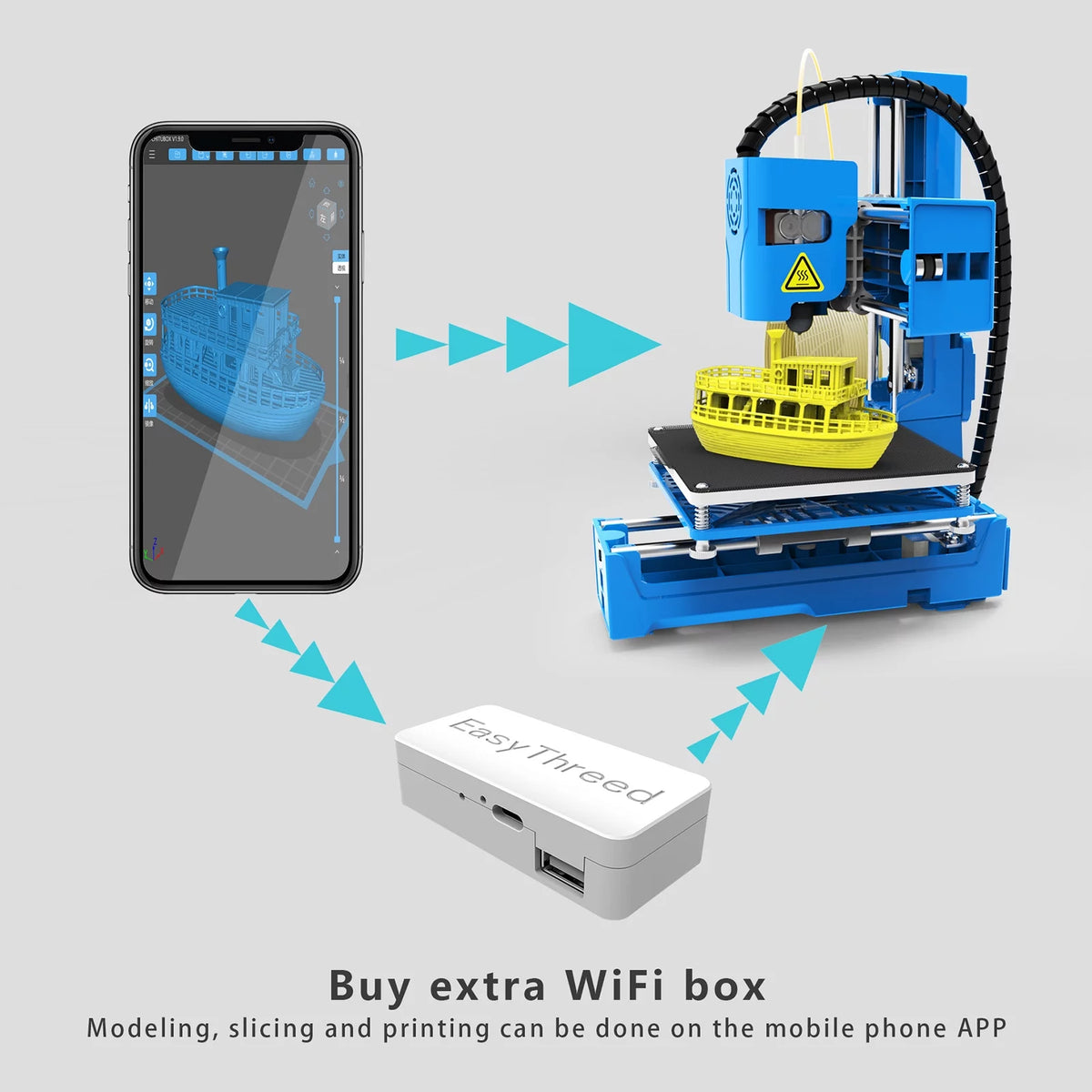 Mini 3D Printer, 100x100x100mm Print Size O748
