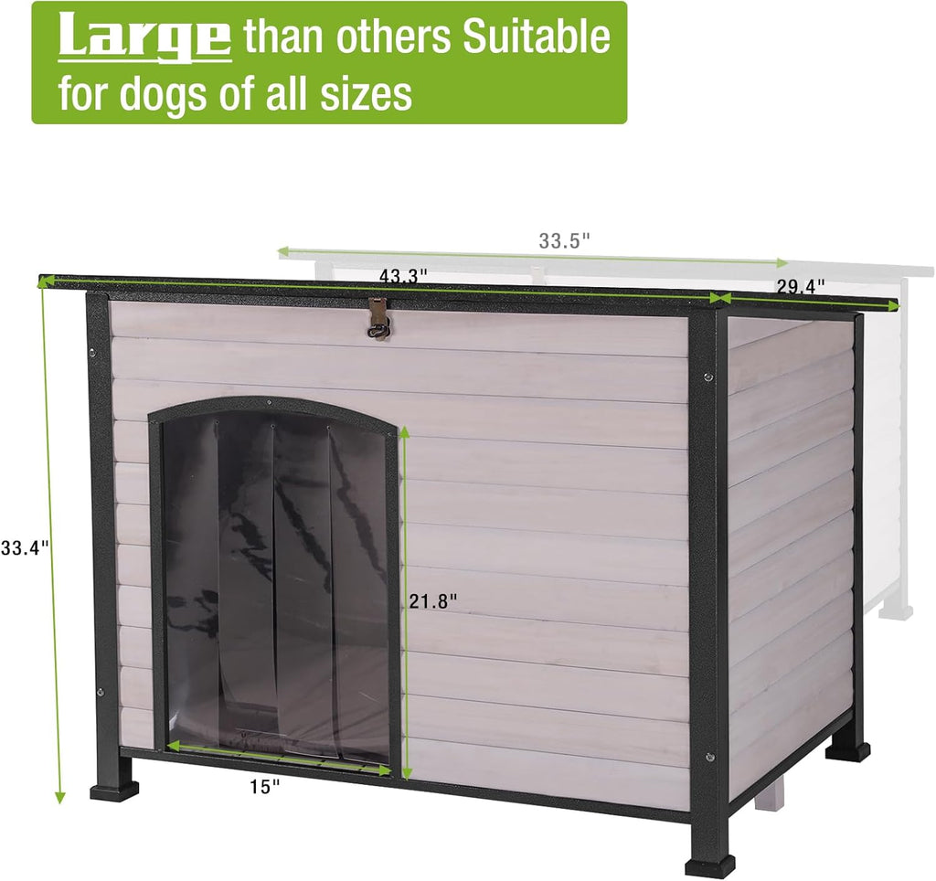 Outdoor Dog Kennel with Liner Q24629