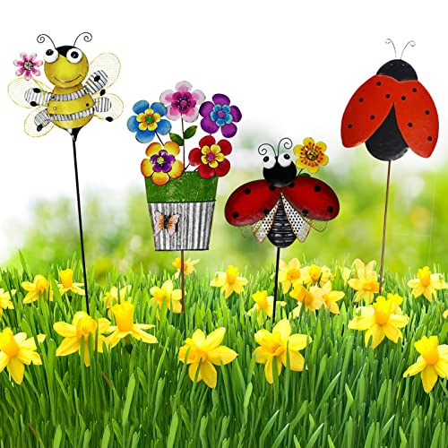 Blue Butterfly Metal Garden Stake D54068