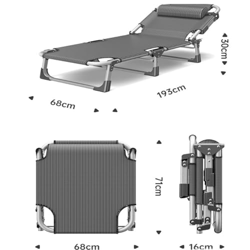 Blue Portable Folding Camping Cot with Mattress and Pillow U311