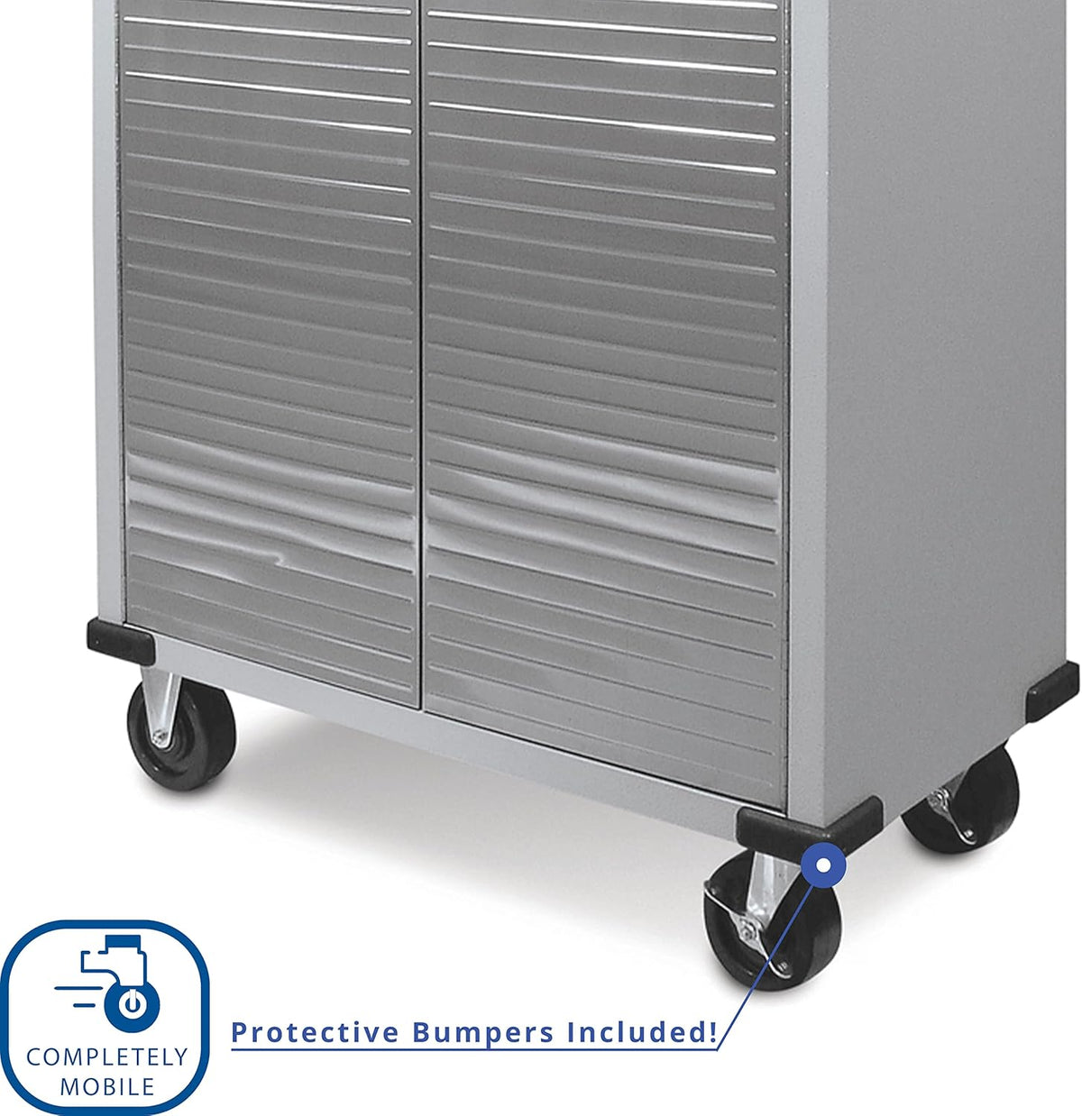 Full Door Rolling Storage Cabinet, 36" W x 18" D x 72" H, Granite M933