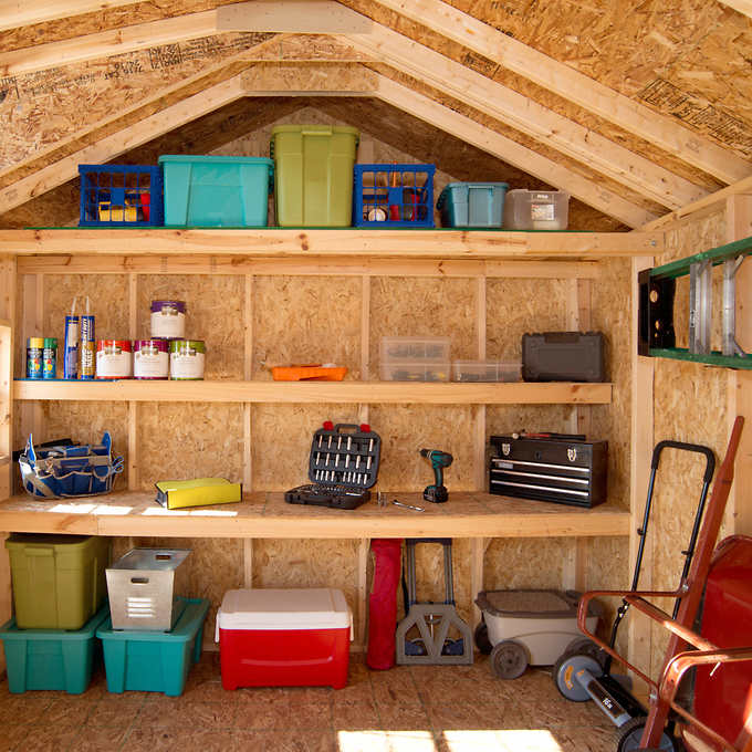 12' x 8' Wood Storage Shed R2101