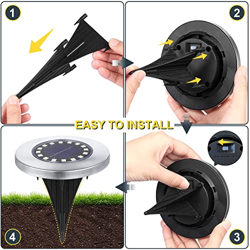 16 Pack Warm Light Solar Ground Lights E24451