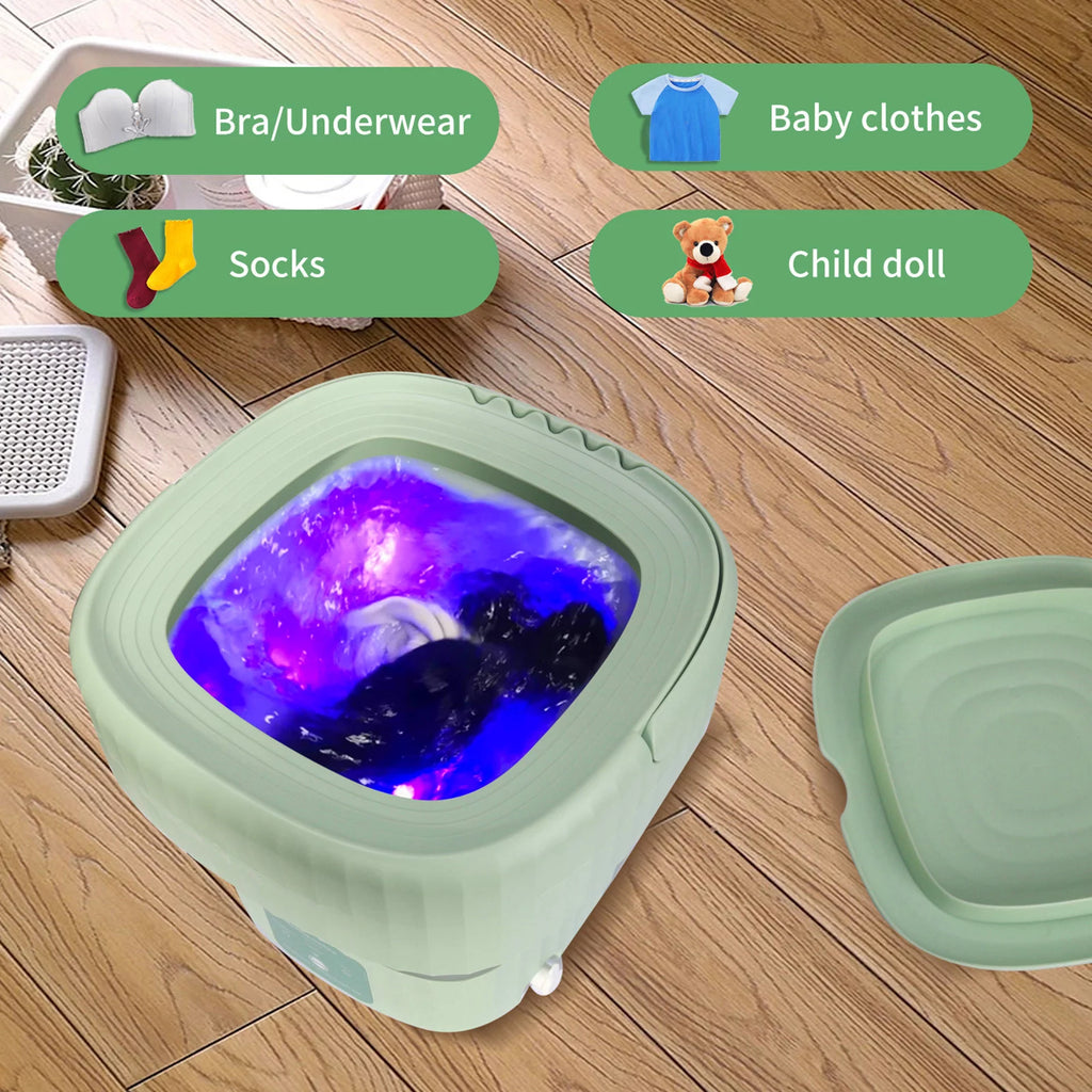 Mini Foldable Washer and Spin Dryer (Green) Z980121
