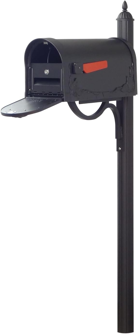Floral Mailbox with Locking Insert and Mailbox Post J914