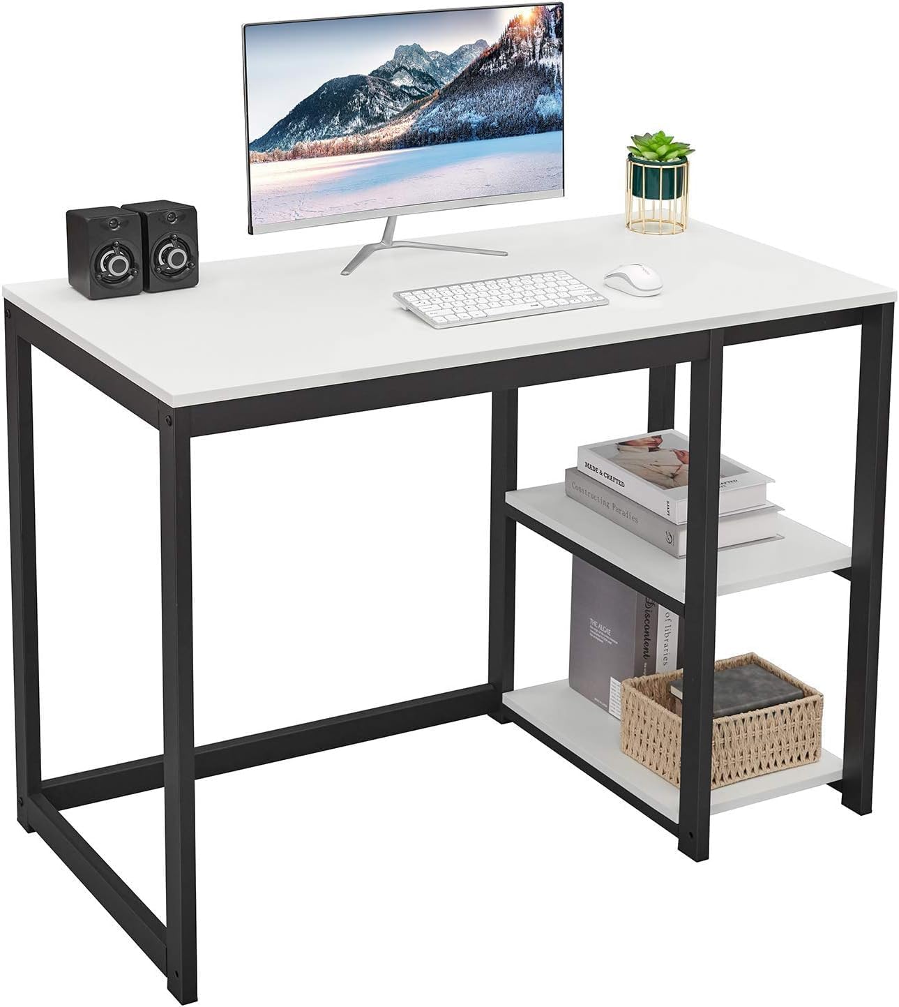 40 inch Computer Desk with 2-Tier Shelves K79938