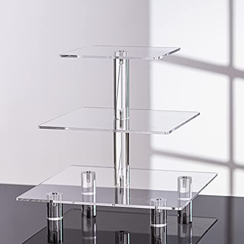 3 Tier Acrylic Square Cupcake Stand F97476