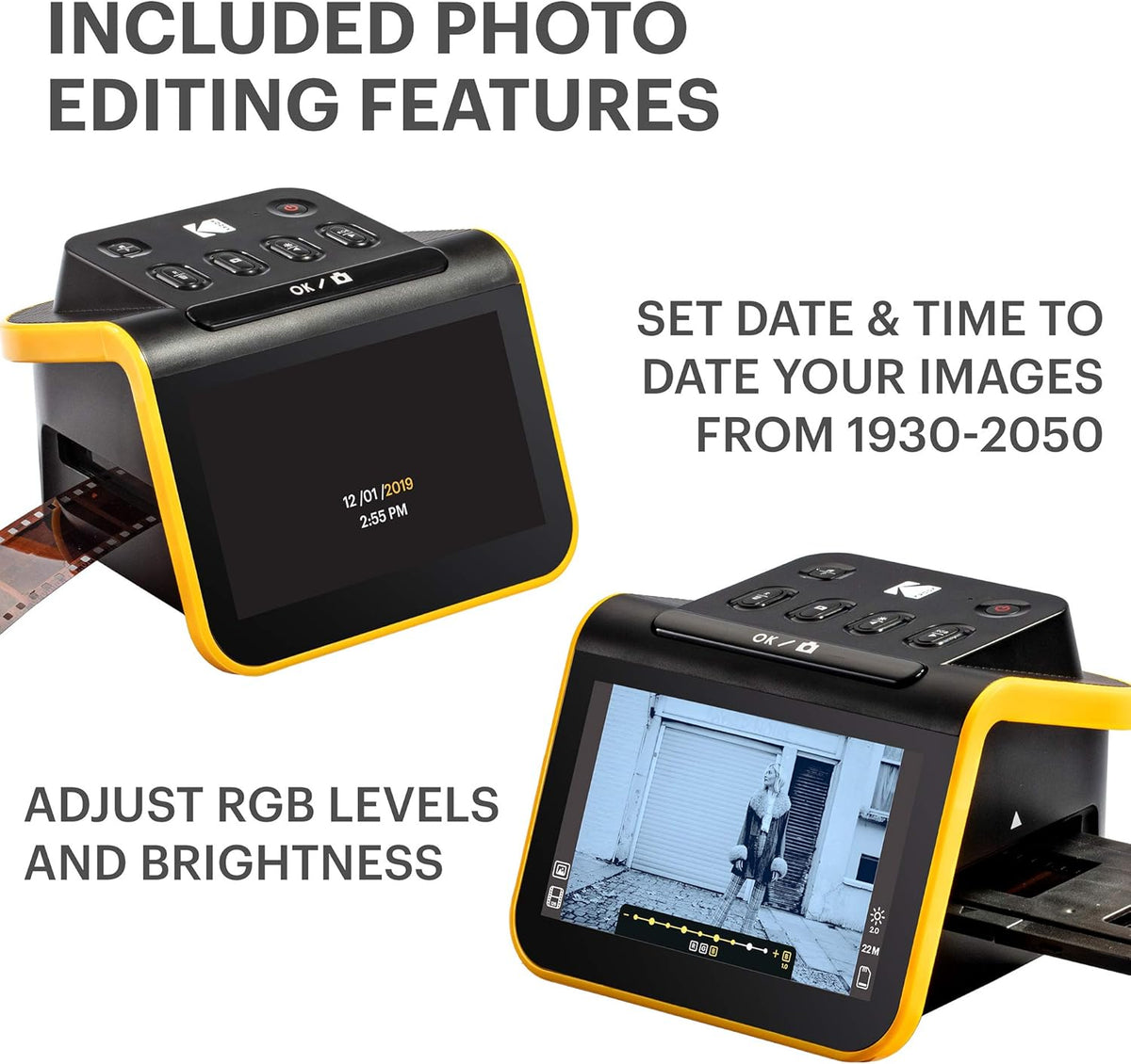 Film and Slide Scanner with 5" LCD Screen, 22MP JPEG O126431