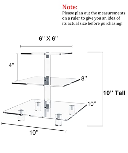 3 Tier Acrylic Square Cupcake Stand F97476
