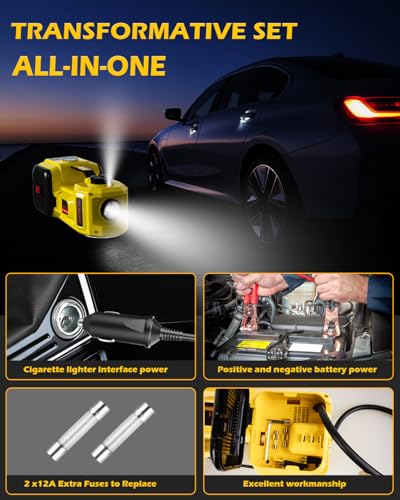5 Ton 12V Electric Car Jack with E-Impact Wrench, Tire Inflator Pump and LED Light A124