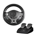 Black PC Racing Steering Wheel With Pedals And Gearshift Paddles M873