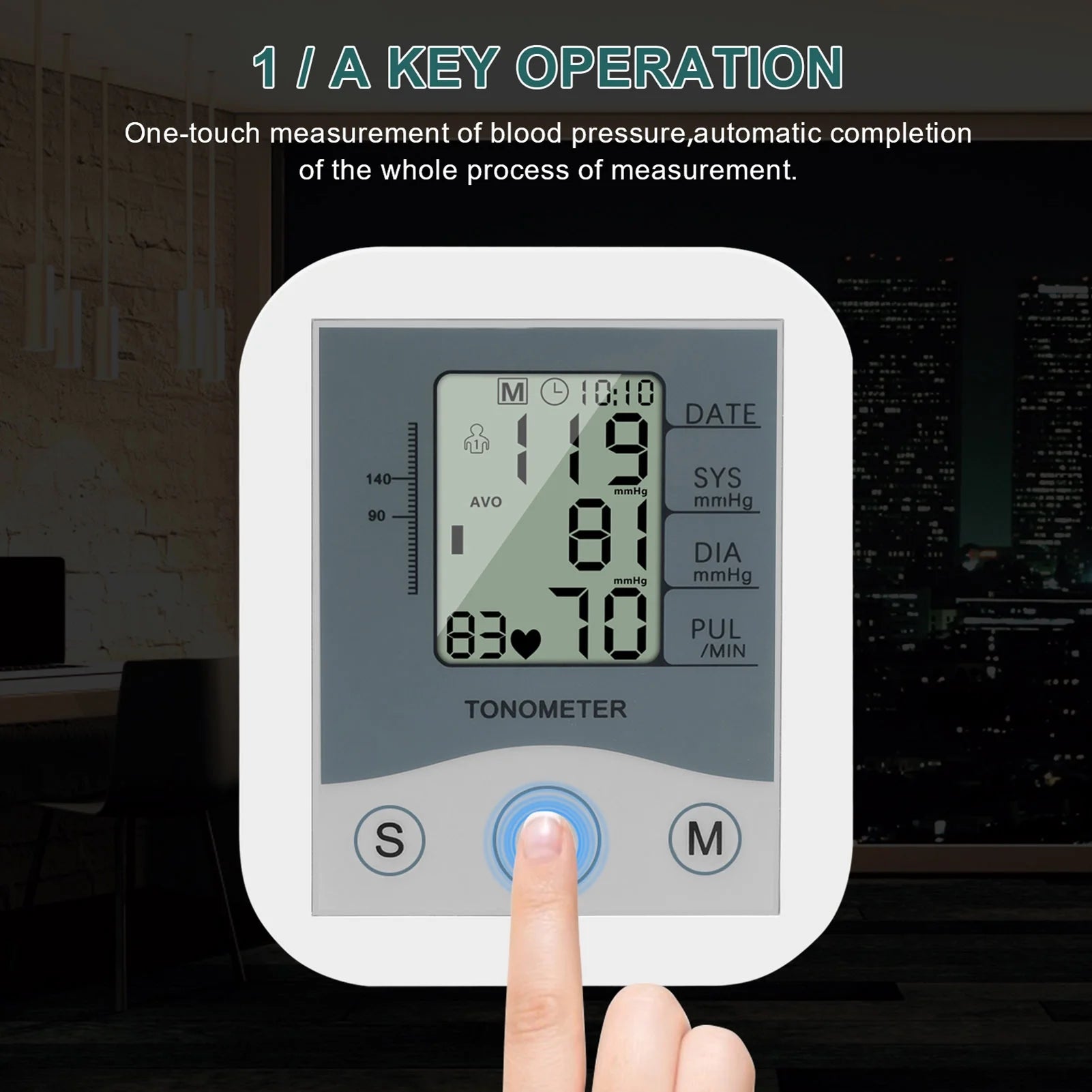 Arm Sphygmomanometer LCD Digital Display Pulse Scanning Oscillometry G345111