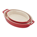 2-pc Oval Ceramic Baking Dish Set Q632
