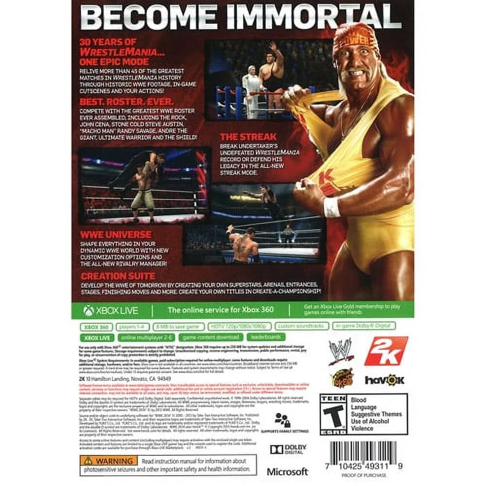 Pre-Owned Xbox 360 WWE 2K14 E879107