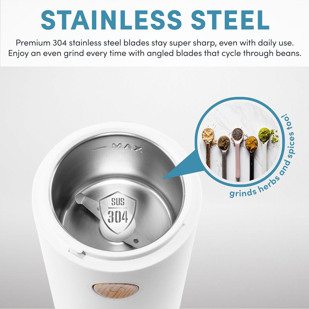 White 40g Mini Electric Coffee Grinder P662
