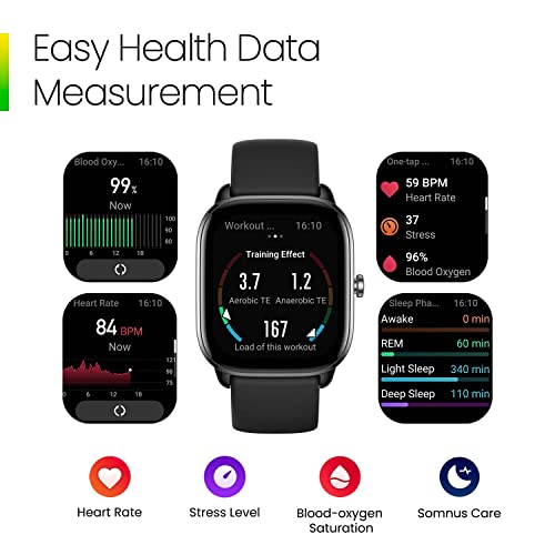 Black Smart Watch with GPS, Heart Rate Monitor, 15-Day Battery Life I20721