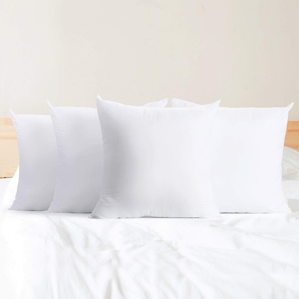 Pack of 4 Water Resistant Hypoallergenic Square Pillow Inserts U8048