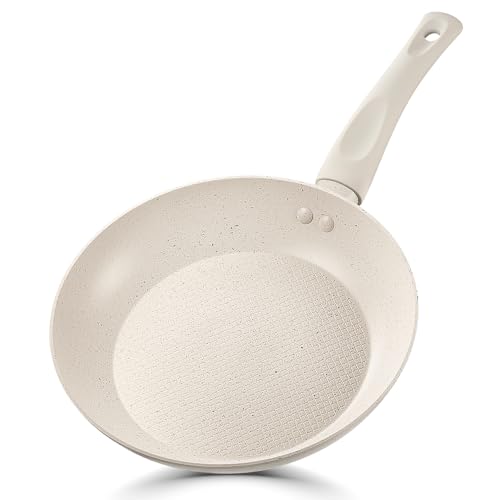 White 10 Inch Nonstick Marble Frying Pan I726