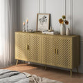 4 Doors Wood Sideboard Cabinet with Adjustable Shelves T560017