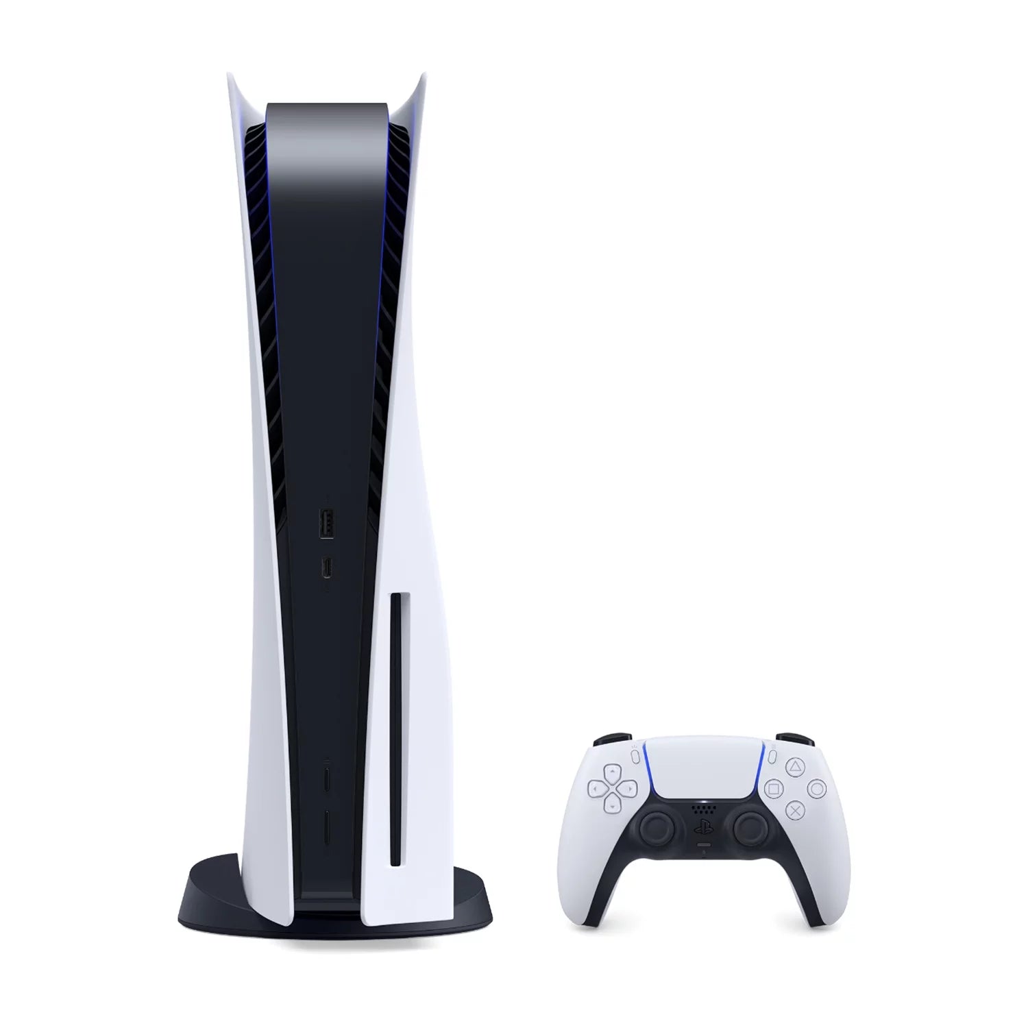 White PlayStation 5 Gaming Console with Wireless Controller X53674