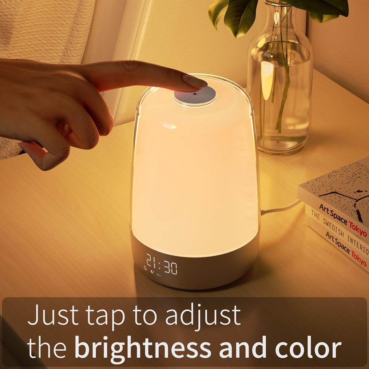 Dimmable Touch Sunrise Alarm Clock with 6 RGB Colors 5 Nature Sounds K171