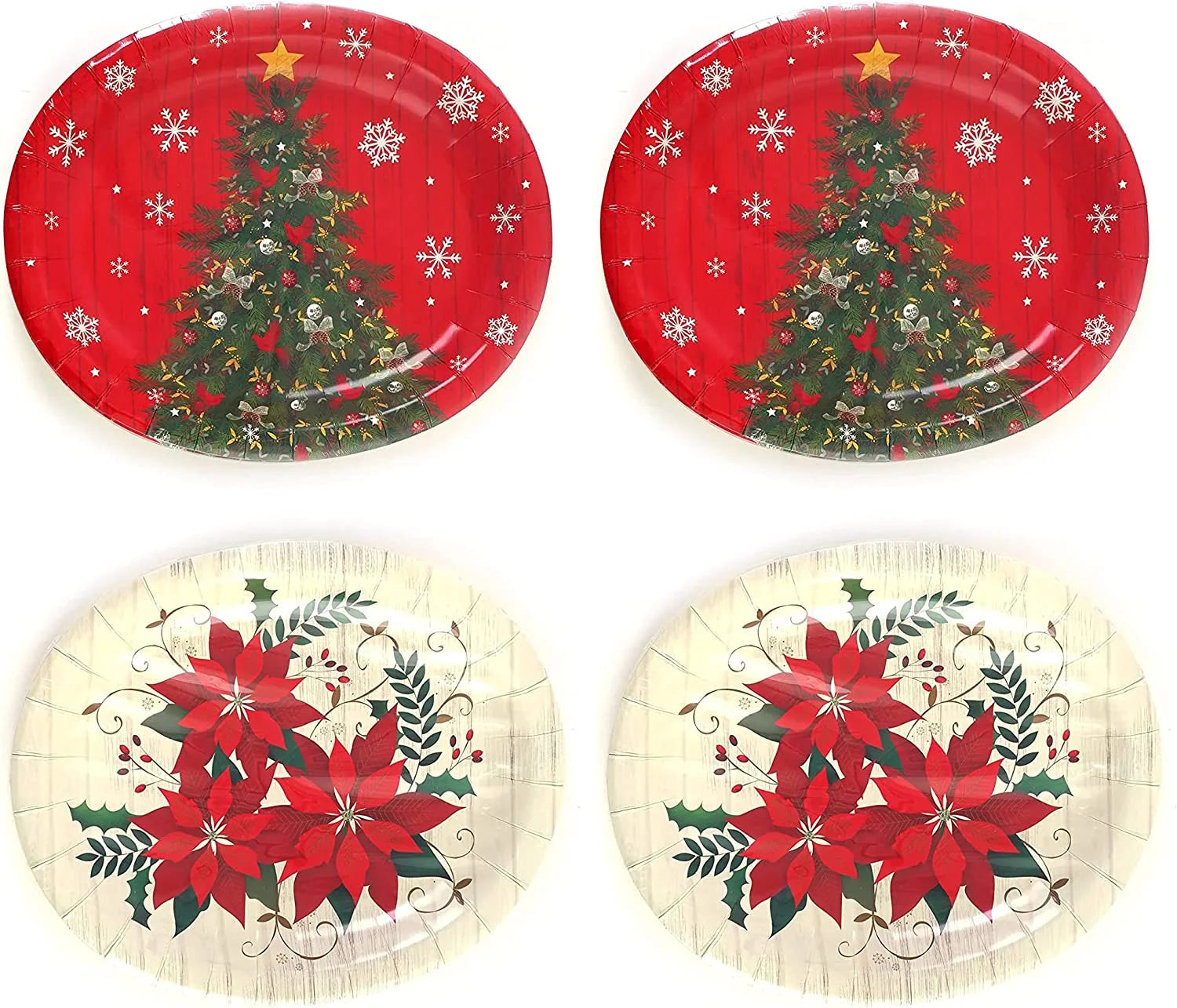 13" X 10.5" Oval Paper Disposable Plates, 48 Plates A5077