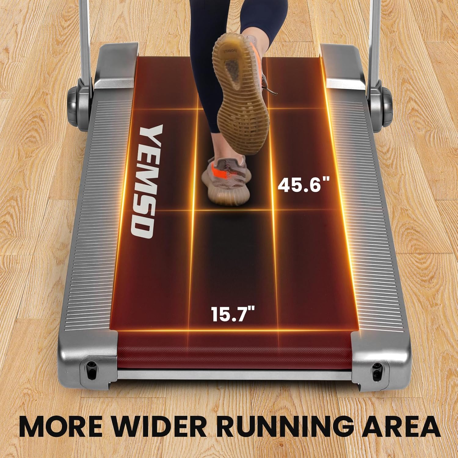 2 in 1 Foldable Treadmill with Incline, Walking Pad, 2.5HP, 330 LBS Weight Capacity Q222455