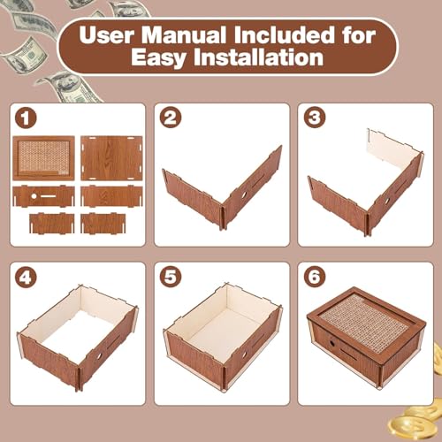 Wooden Savings Box with Money Target and Numbers N380315