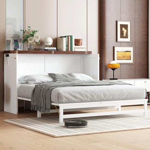 Queen Size Murphy Bed with Storage Drawers L714