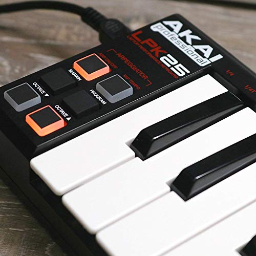 USB MIDI Keyboard Controller with 25 Velocity-Sensitive Keys L323