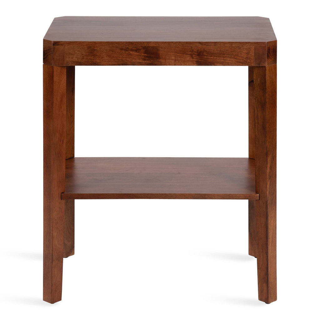 Walnut Brown Wood Side Table X59277