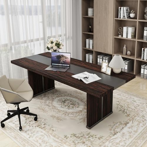 Brown Rectangle Large Wood Dining Table R687781