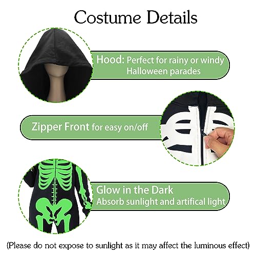 Black Skeleton Onesie Bodysuit with Gloves K13483