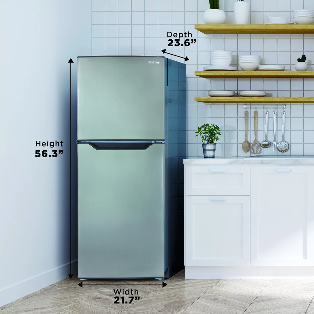 7.0 Cu. Ft. Frost Free Top Freezer Refrigerator in Stainless L353295