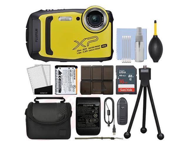 Yellow 16.4MP 4K Digital Camera W1343