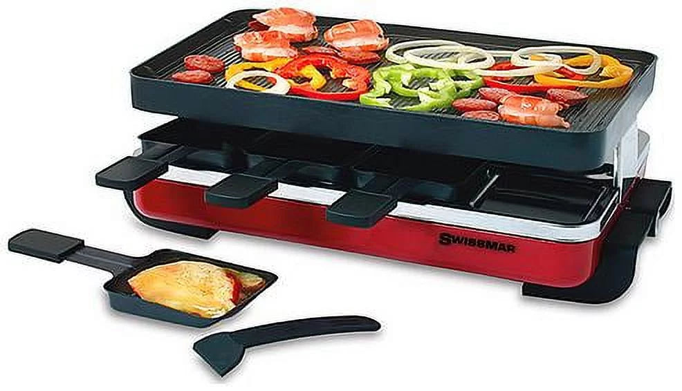 Red Non-Stick Reversible Raclette Grill B444