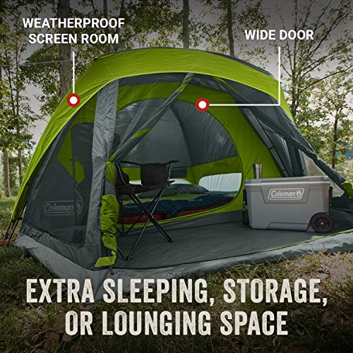4/6/8 Person Weatherproof Camping Tent with Screen Room M883