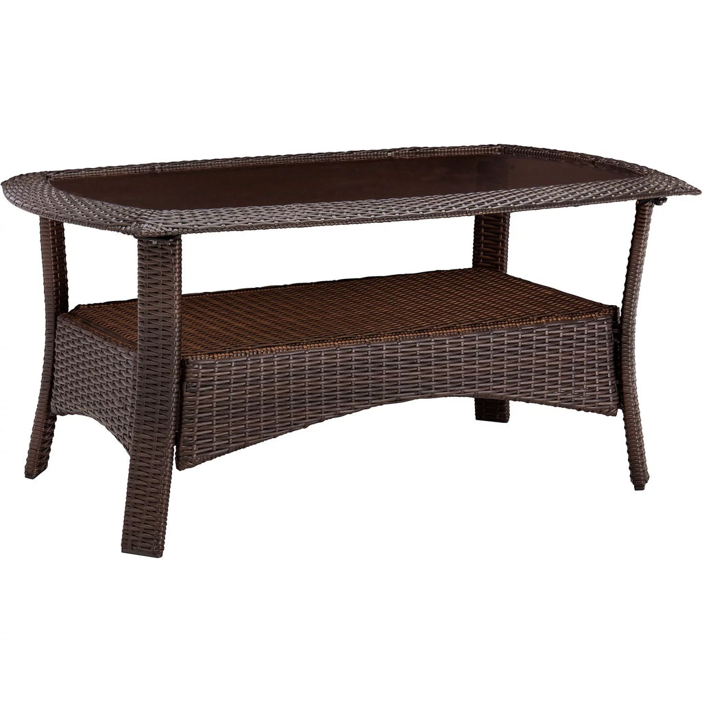 6-Piece Wicker Outdoor Conversation Set, Crimson Red E281055