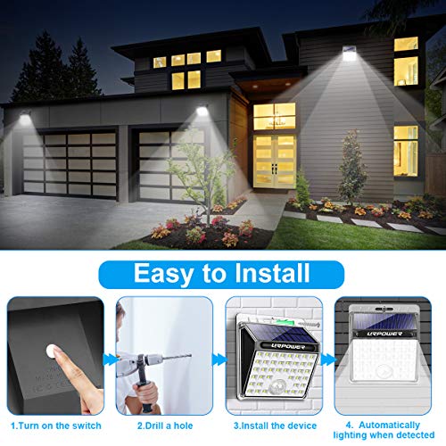 78 LED Solar Motion Sensor Security Light, 4 Pack X49916