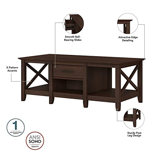 Aged Bronze Coffee Table with Storage V978465