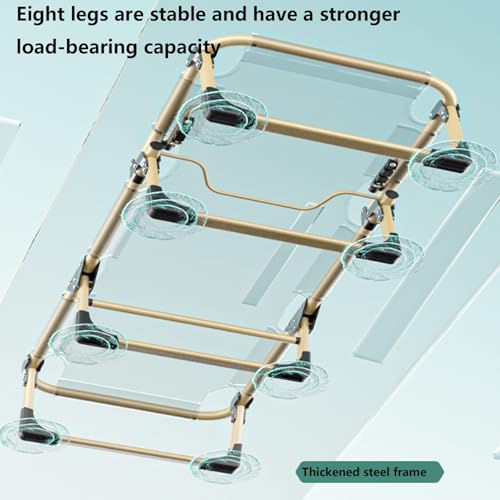 Blue Portable Folding Camping Cot with Mattress and Pillow U311