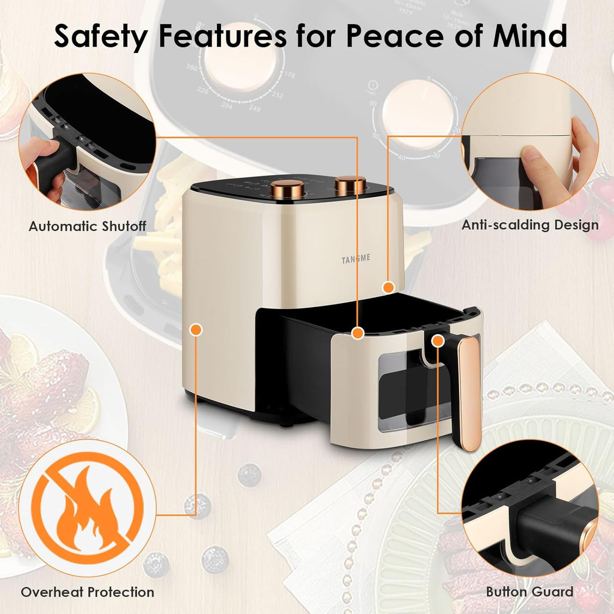 5.8Quart Air Fryer Oven with Viewing Window Non-stick Basket K865352