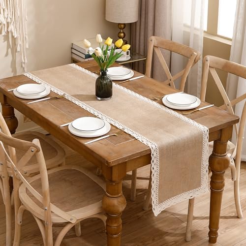 Natural Jute Braided Table Runner 13x120 inch D75034