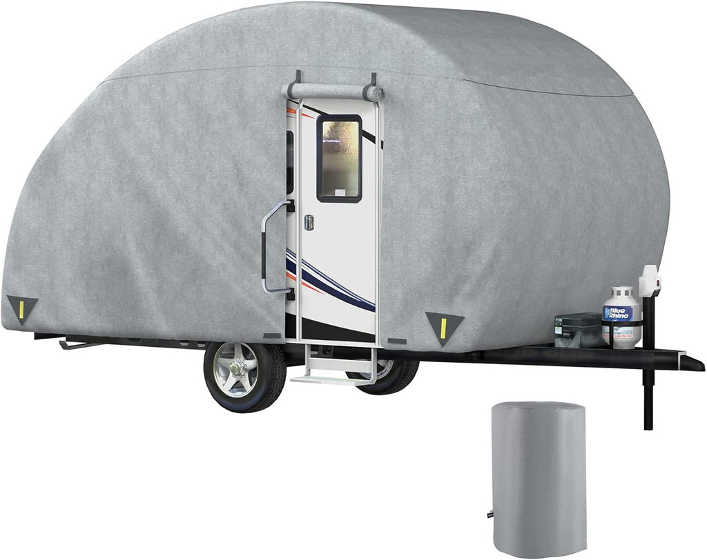 Upgraded Non-Woven 4 Layers Teardrop Trailer Cover with Storage Bag I402497