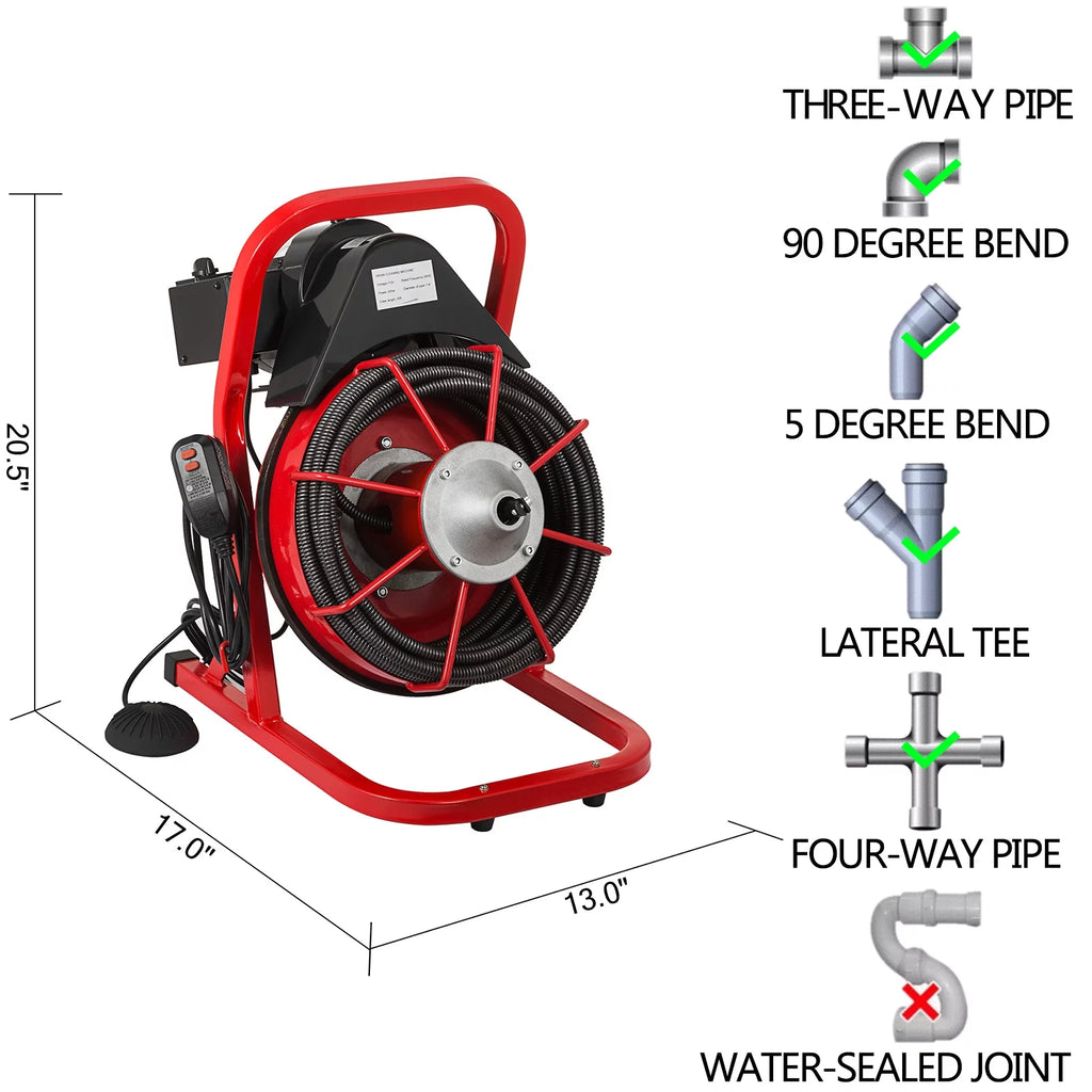 75ft x 1/2 in 370W Electric Drain Auger L43953