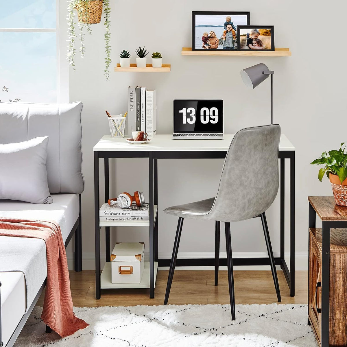 40 inch Computer Desk with 2-Tier Shelves K79938