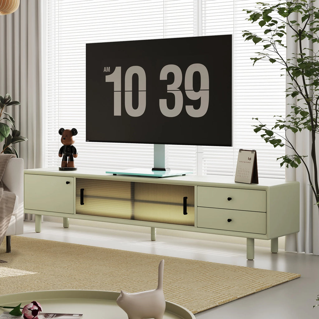 White Universal TV Stand Tabletop TV Base with Swivel Mount for 19''-40" inch Flat Screen Tvs R53263