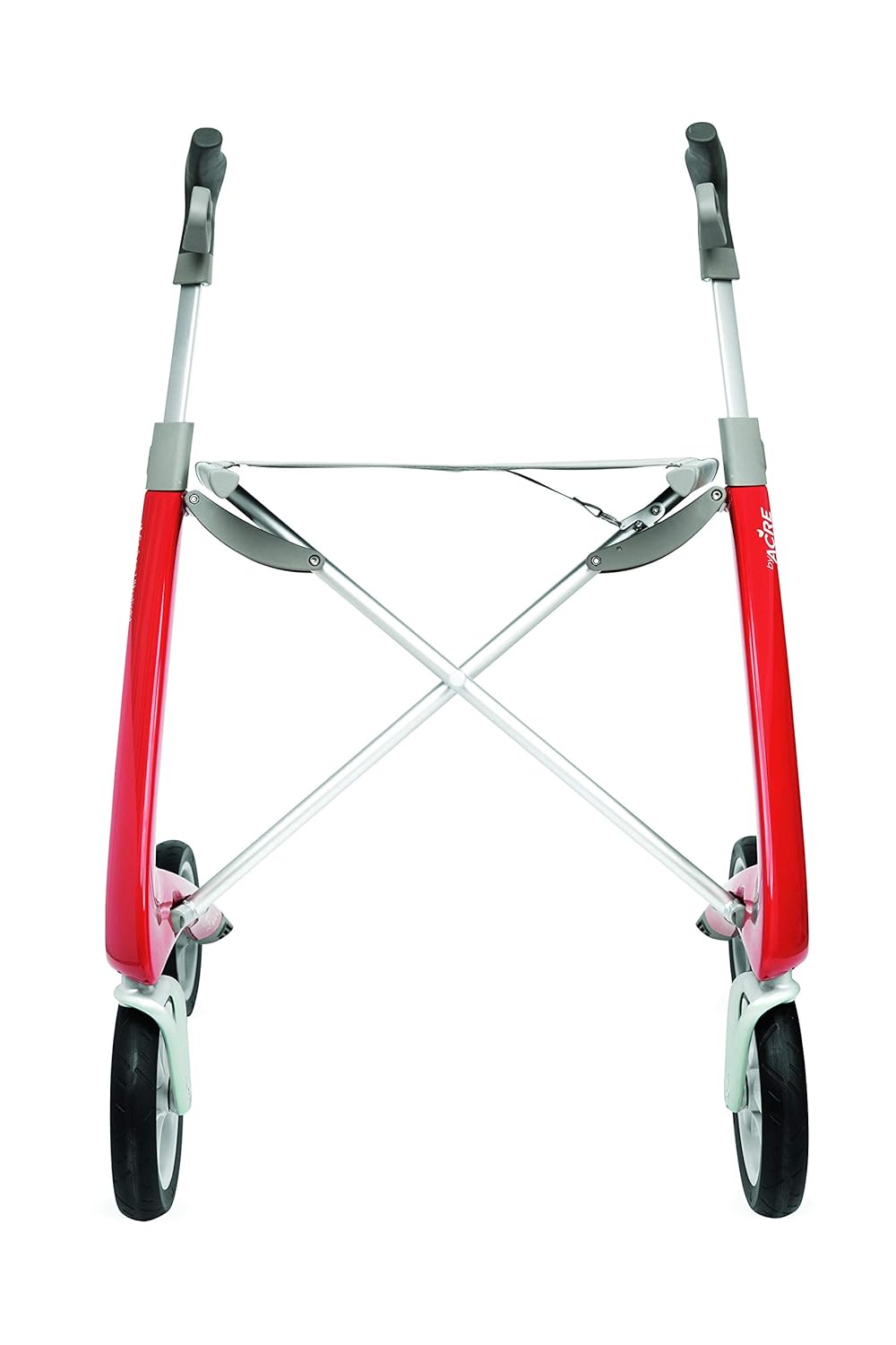 Red Carbon Ultralight Rollator Walker with Organizer Bag, Wide Track, 18.5" x 24" Seat U8942