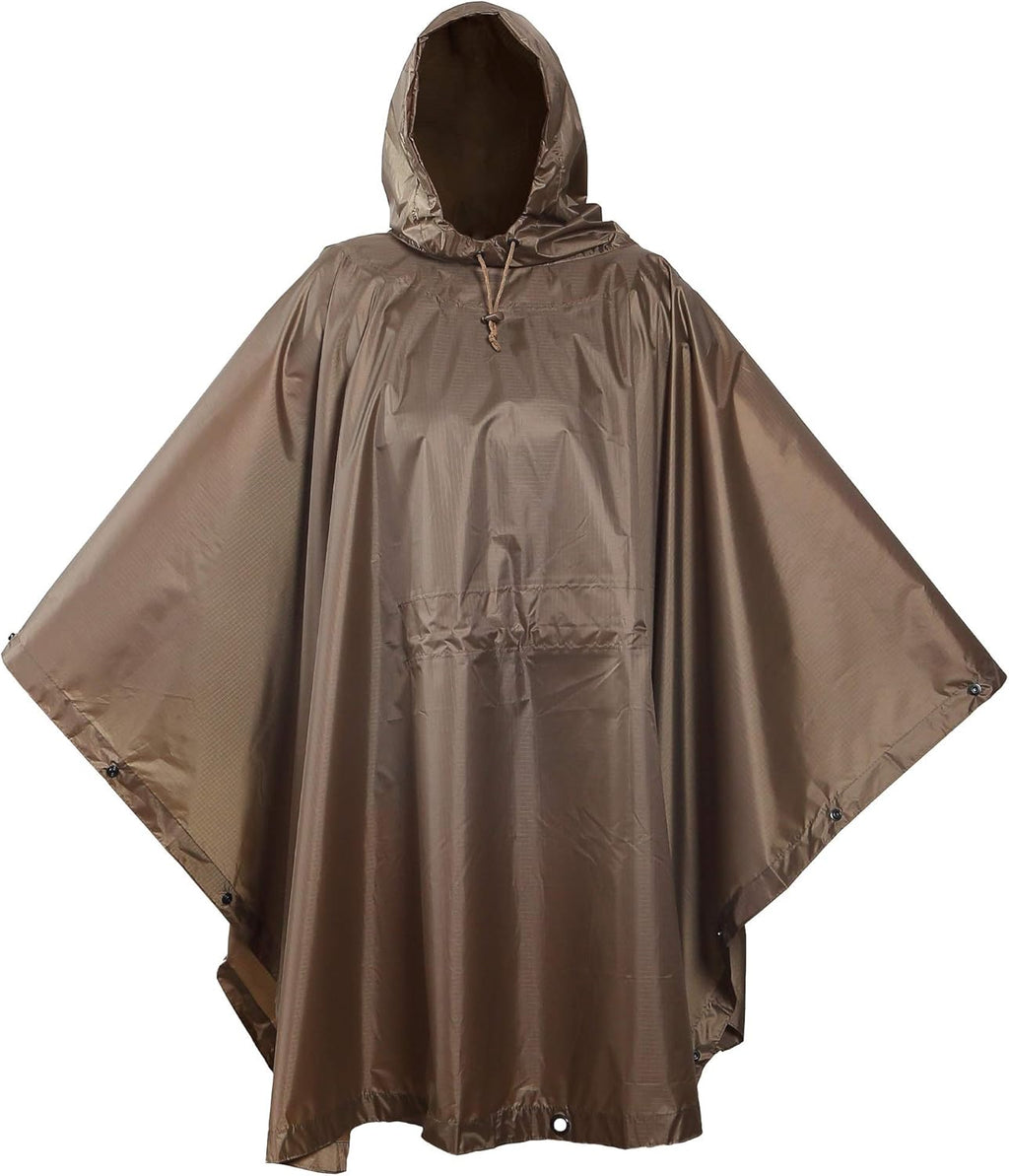 Camouflage Rip Stop Rain Poncho N1615