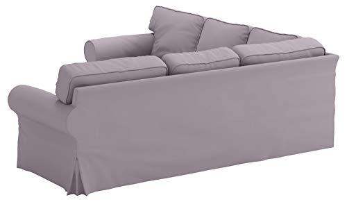 Polyester Flax Light Gray Slipcovers for 2 + 2 Sectional Corner Sofa W6691